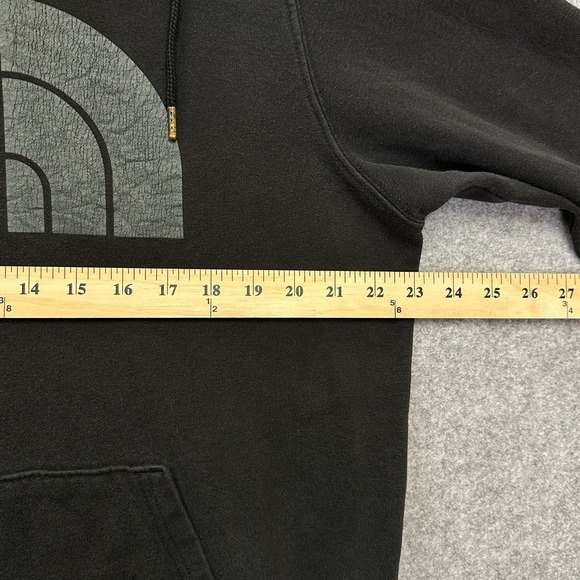 The North Face Hoodie Mens M Black Pullover Logo Fleece Sweatshirt - Picture 6 of 9